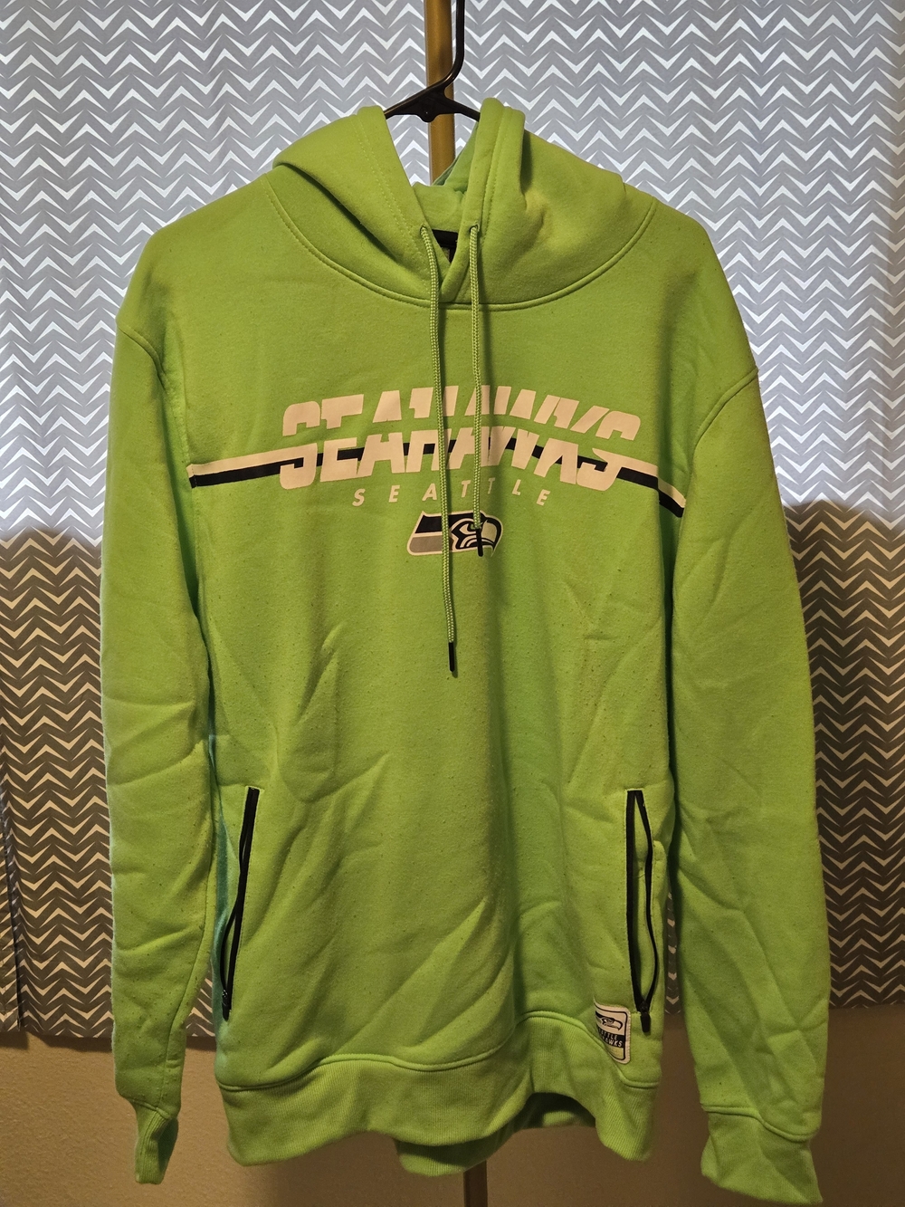 NFL Bright Lime Green Hoodie with Team Apparel Tag